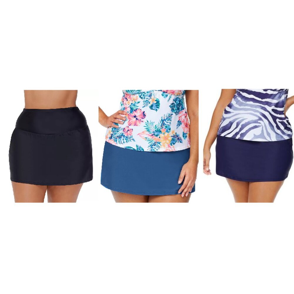 NWT Raisin's Women's Retro Plus Size Bravo Swim Skirt Sizes 16W $60 8B536